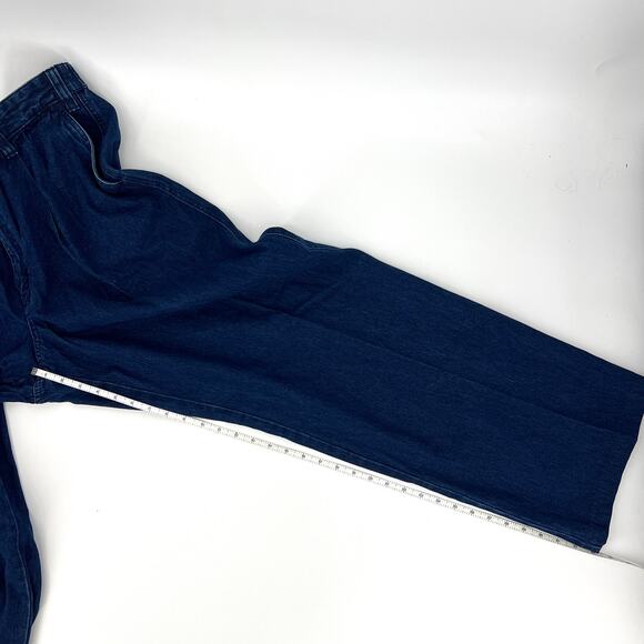 Vintage Mens Eddie Bauer Pleated Jeans Elastic Waist (Back) 100% Cotton Size 40 - Picture 5 of 9